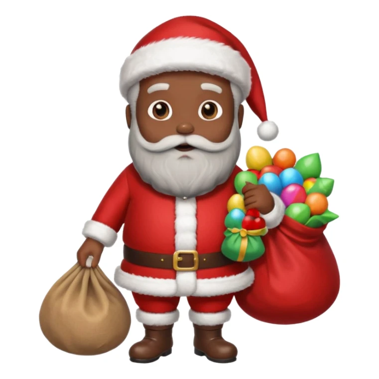 Black santa sticker
