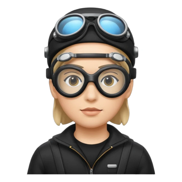 time traveler in black clothes sticker