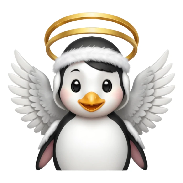 penguin angel sticker