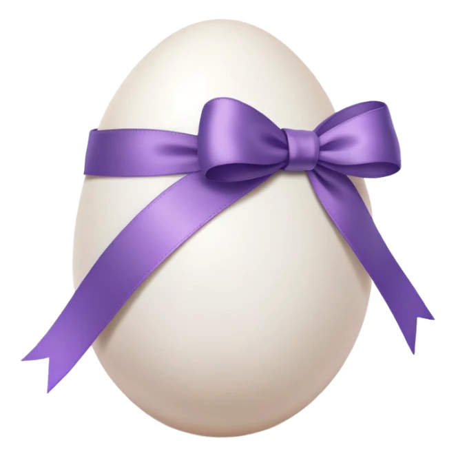 Egg with ribbon sticker