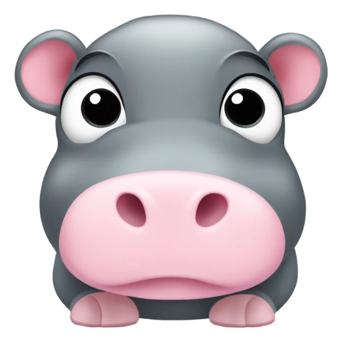 Cute baby hippo  sticker