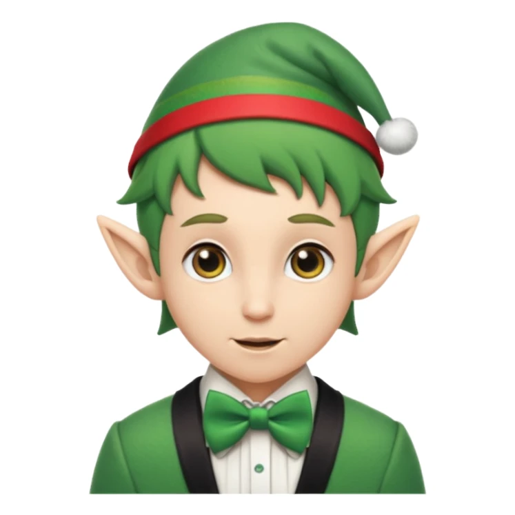 elf with bow tie sticker