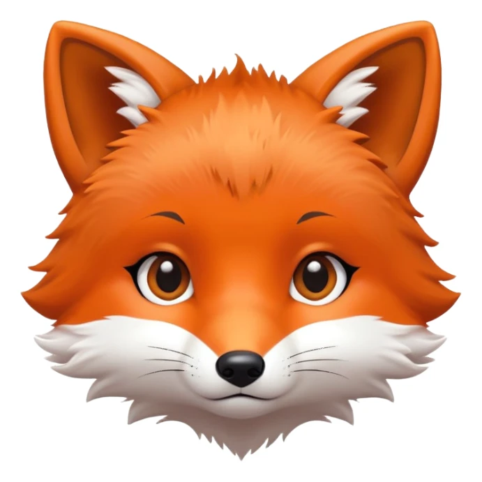Cute baby fox head sticker