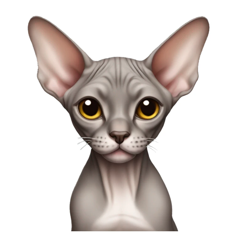 Sphynx cat dark brown and gray  sticker