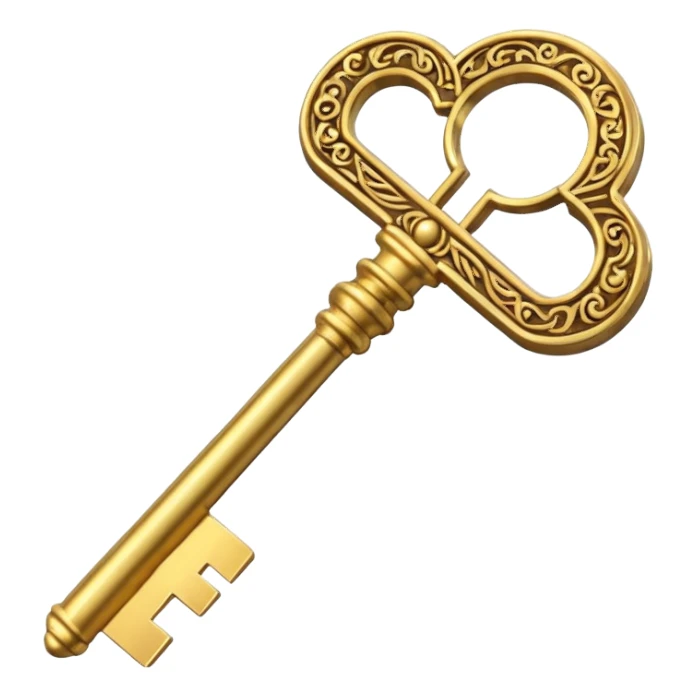 gold key sticker