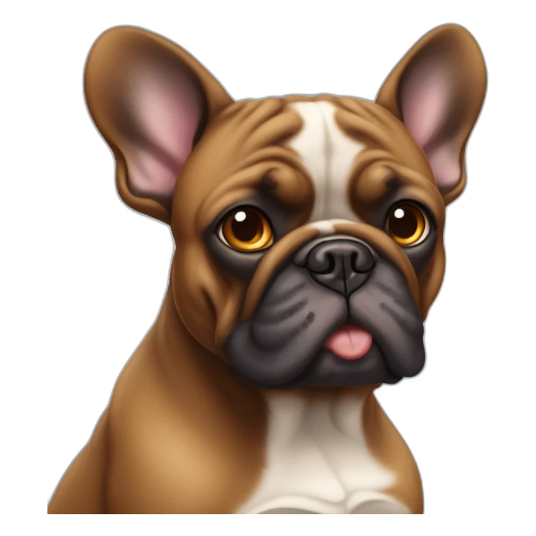 Bouledogue français brun avec yeux bleus sticker