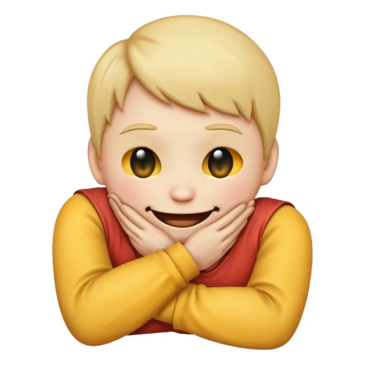 Emoji smiling face in a chokehold sticker