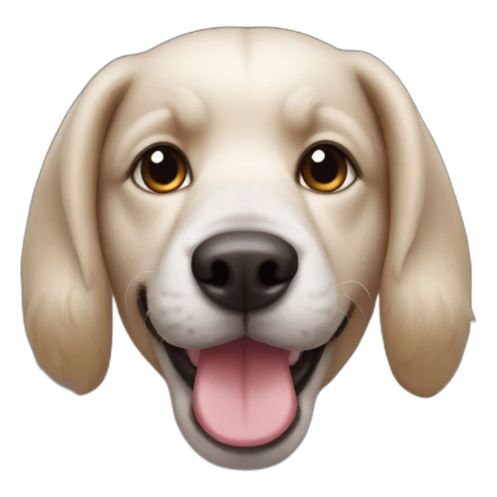 gay dog face sticker