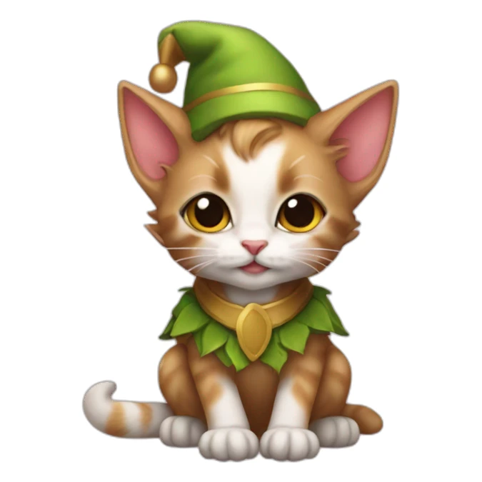 kitten elf sticker