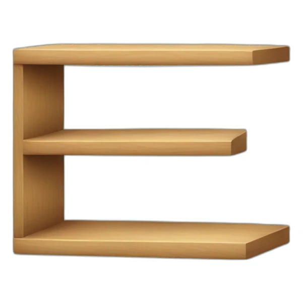 small wooden shelf sticker
