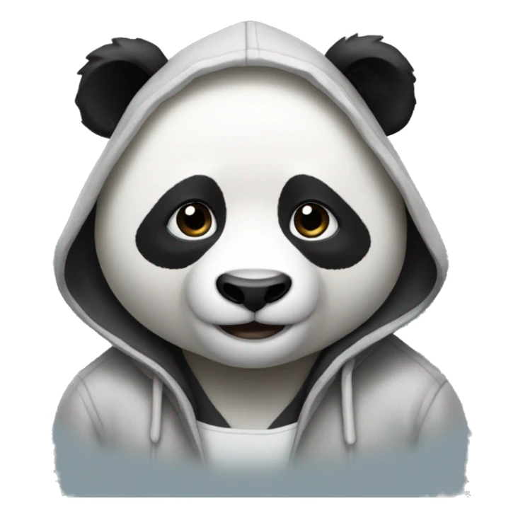 Panda wearing a hoodie sticker