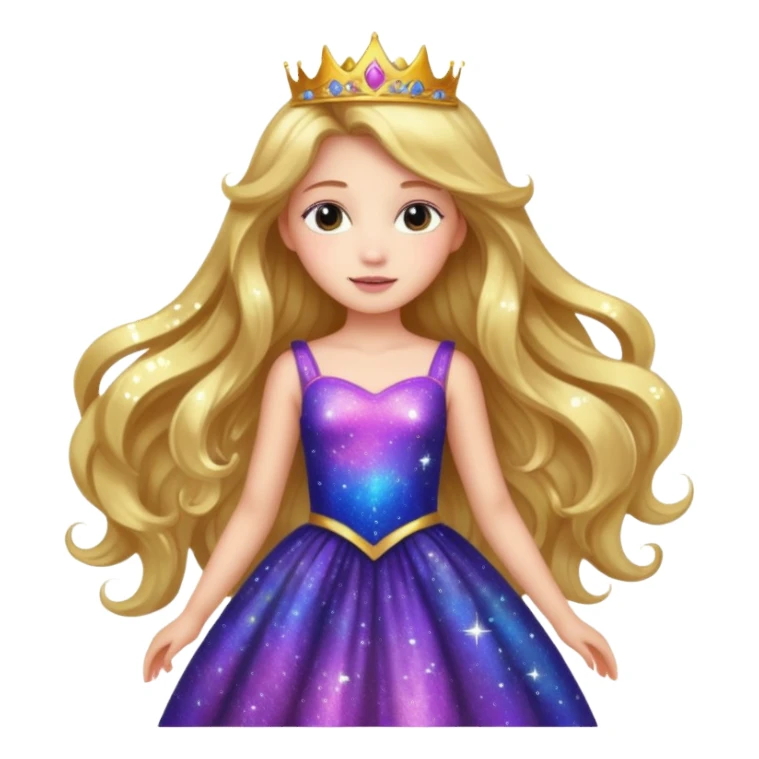 Girl princess galaxy sticker