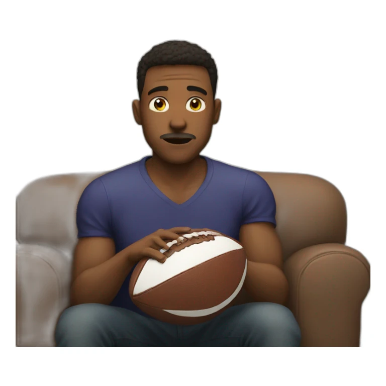 guy watching football sticker