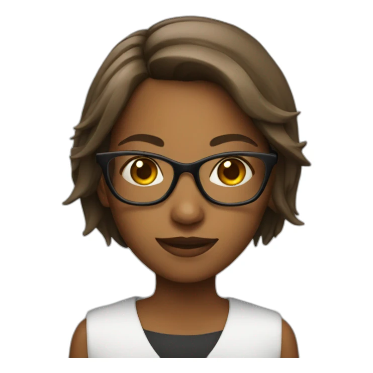 girl speaker with glasses sticker