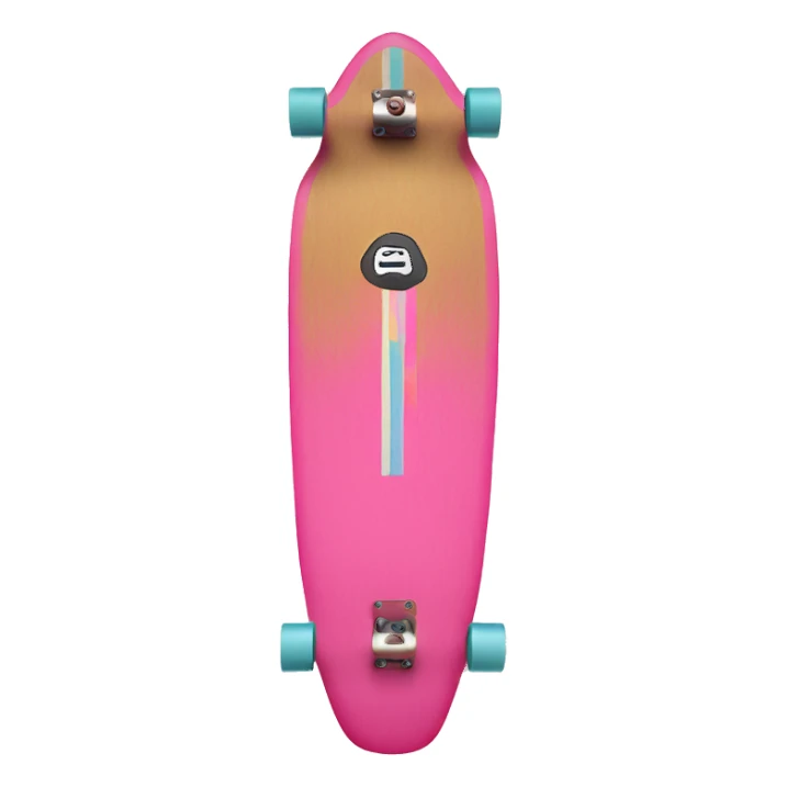Pink longboard  sticker