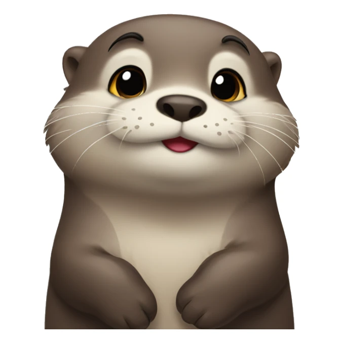 Cute otter shy and blushing sticker
