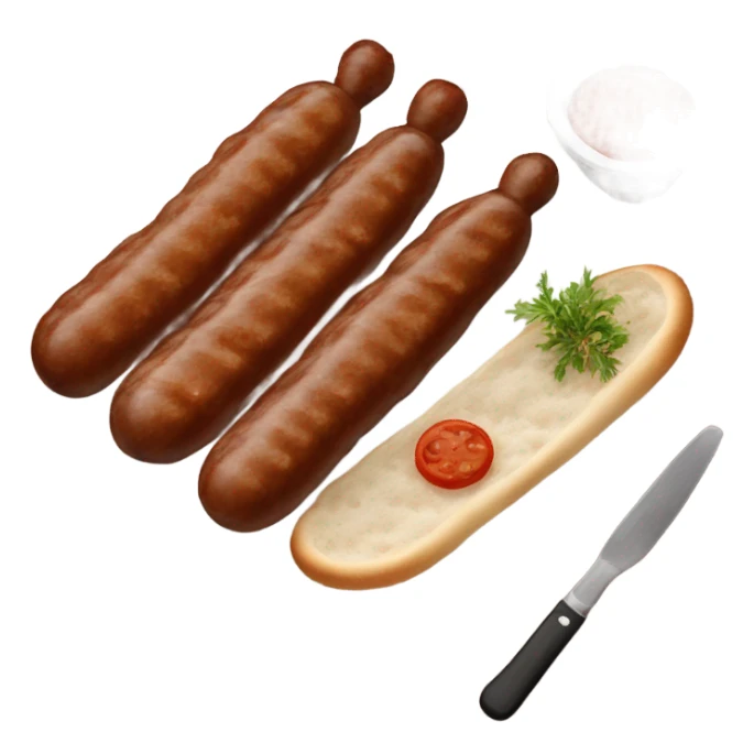 Bosnian national dish called cevapi from restaurant Delhi sticker