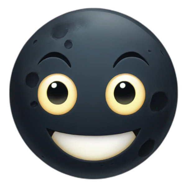 Dark Moon with smile sticker