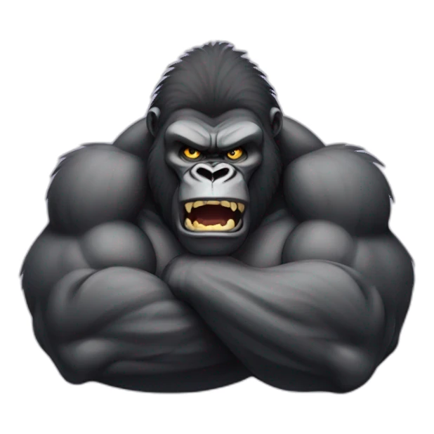 Angry buff Gorilla sticker