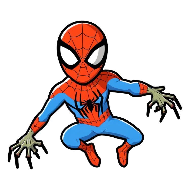 zombie spider-man sticker
