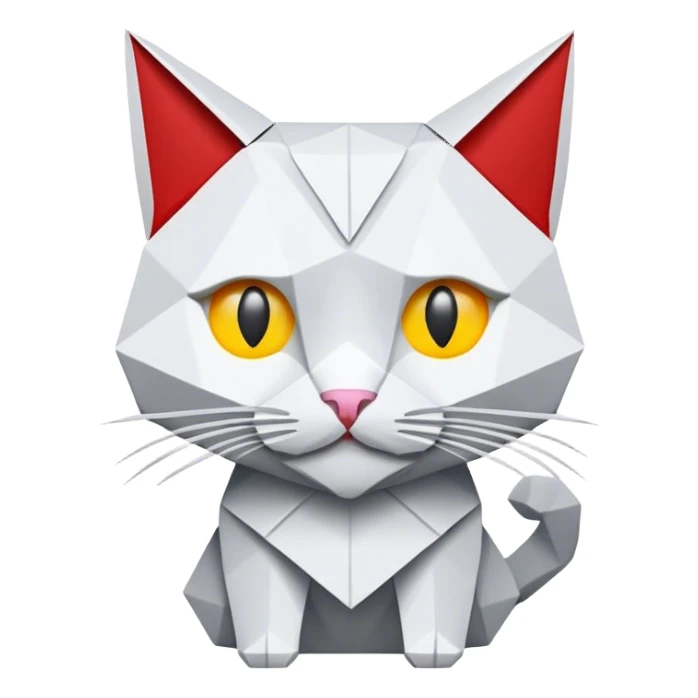 cat origami sticker