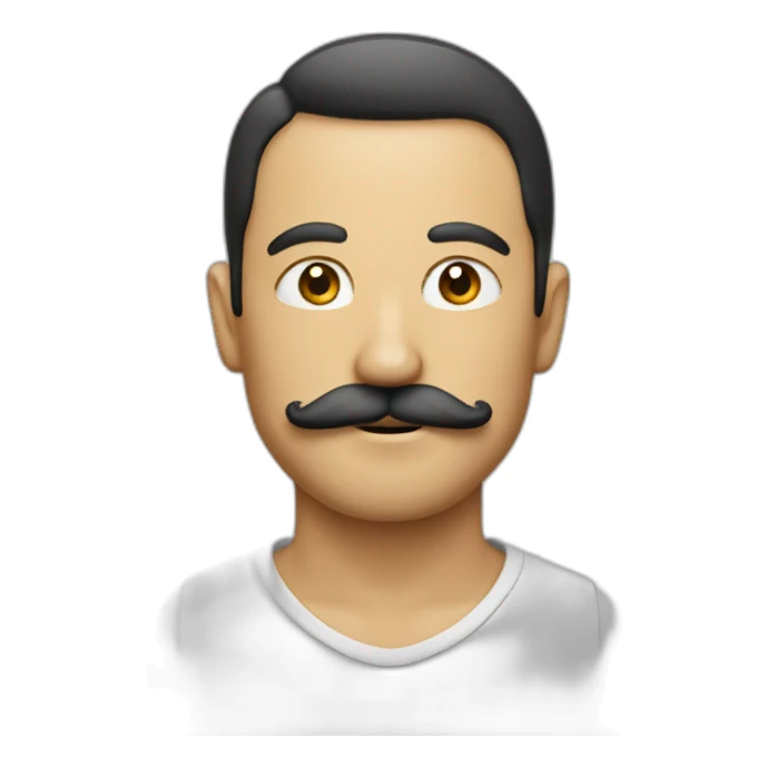 Homme avec moustache carré  sticker