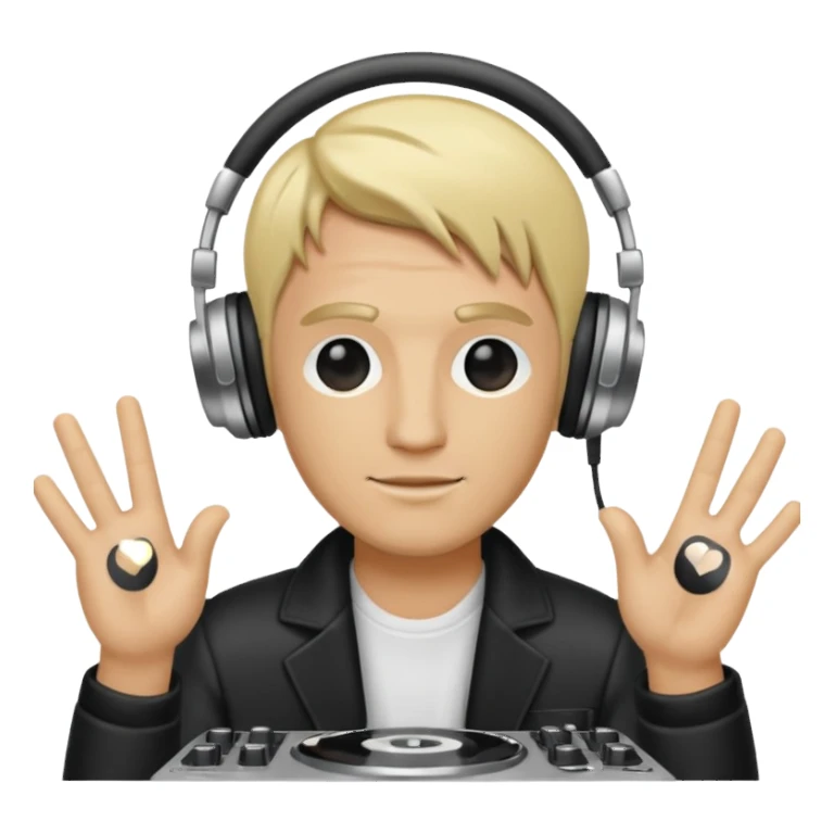 blonde man dj peace sticker
