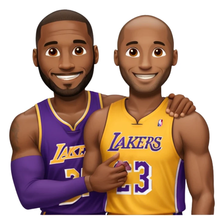 LeBron James and Kobe Bryant buff sticker