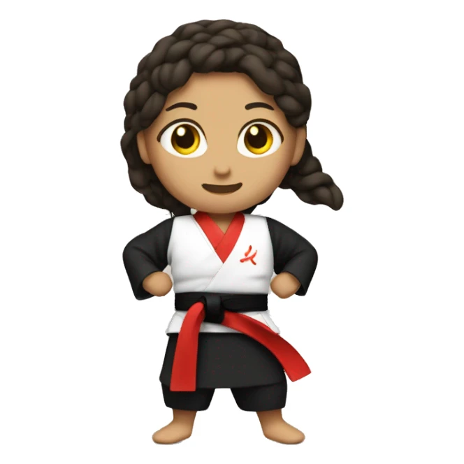 red hkarate girlir  sticker