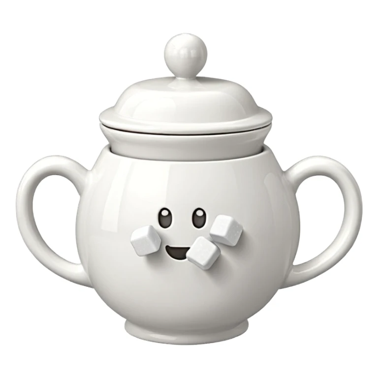 sugar bowl with sugar cubes sticker
