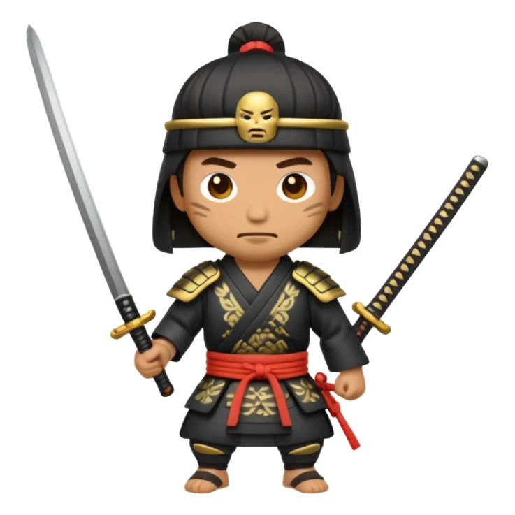 Make me a samurai emoji holding a sword. sticker