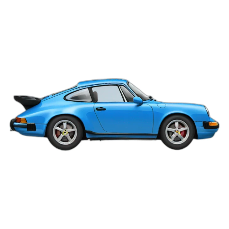 Blue and grey Porsche  sticker