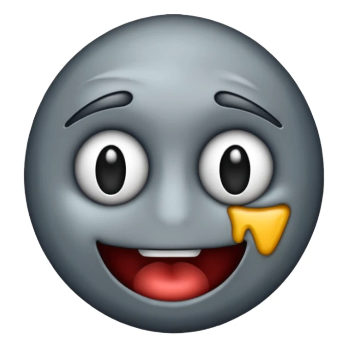 A dirty emoji with a v sticker