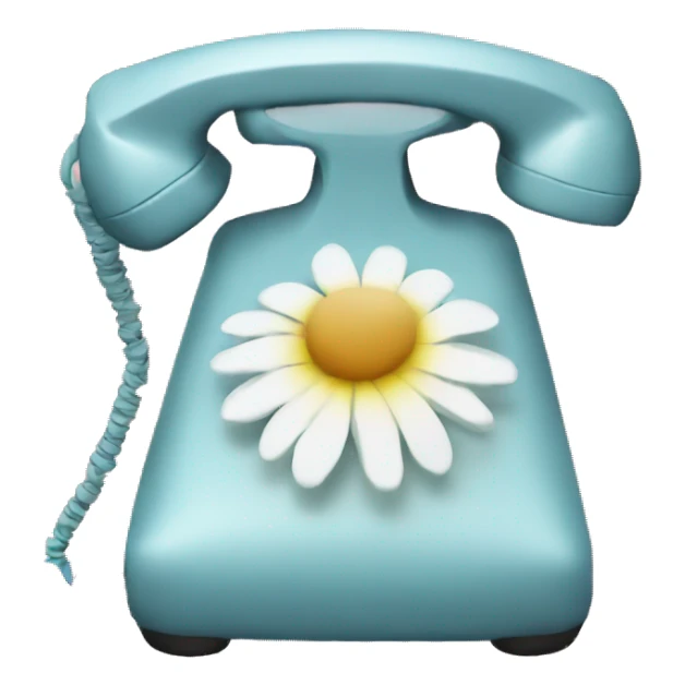 phone with flower picture sticker