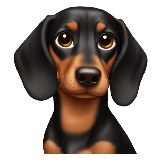 Dachshund black and brown sticker