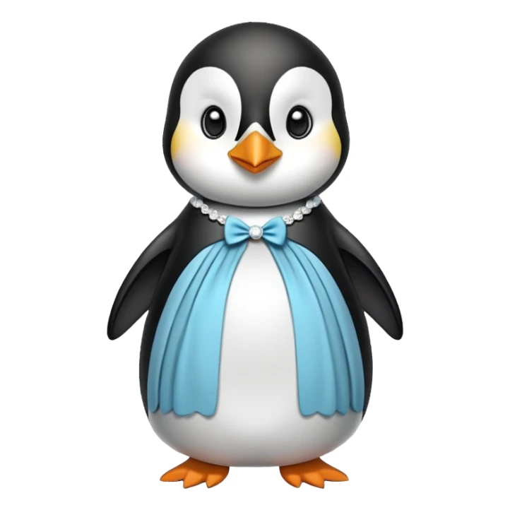 Penguin with dress sticker