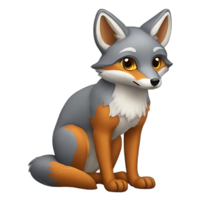 Grey fox sticker