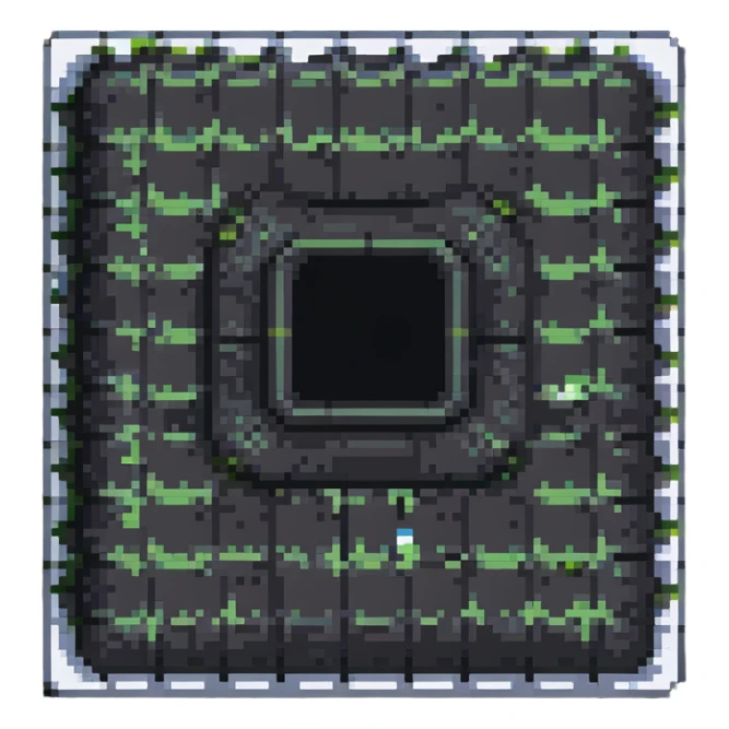 crash mat, simple and blocky pixel art, no background sticker