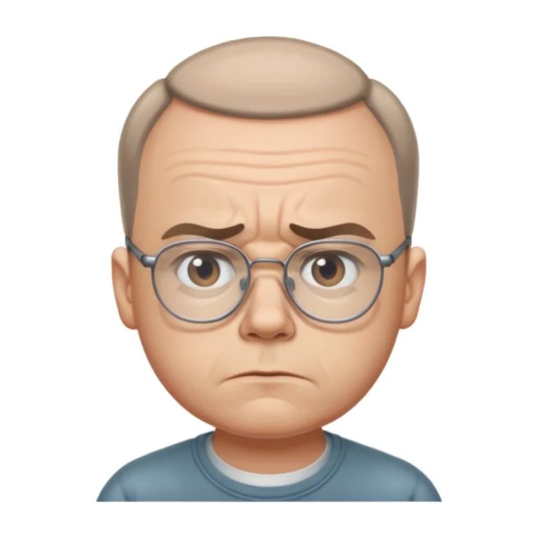 Carl from Sling Blade, frowning sticker