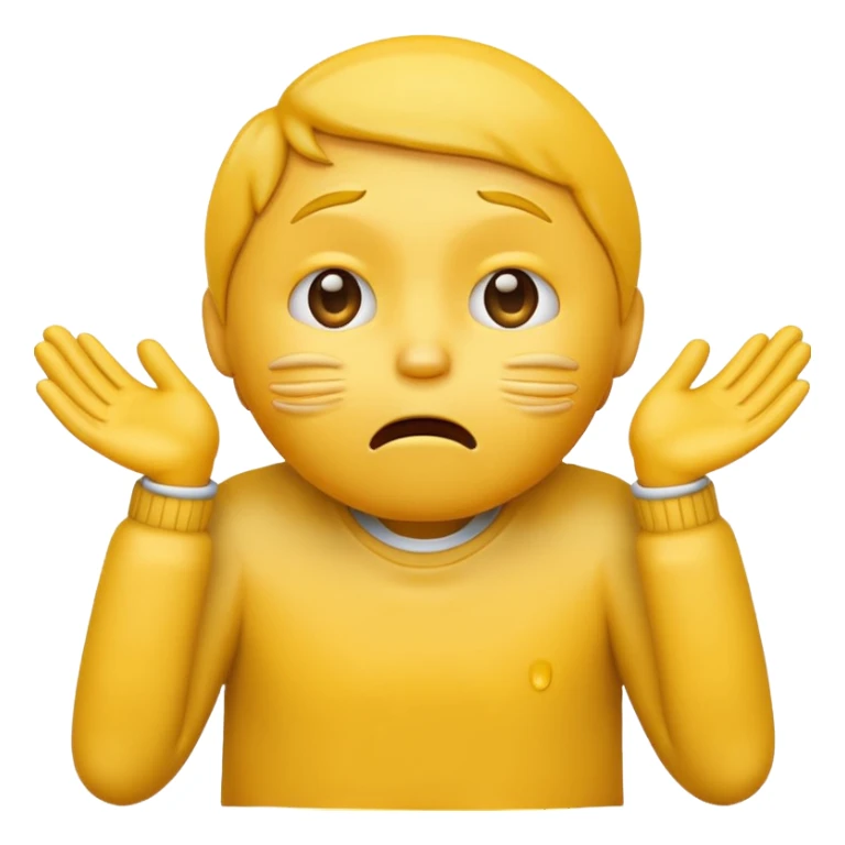 yellow emoji face choking himself with both hands looking up sticker