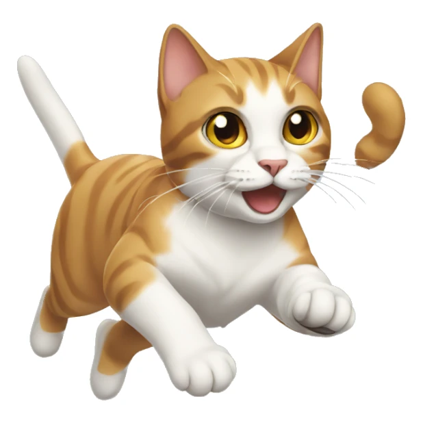 flyying cat sticker