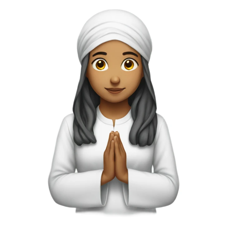 Sikh girl praying sticker