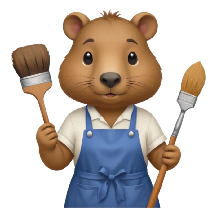 capybara painter sticker