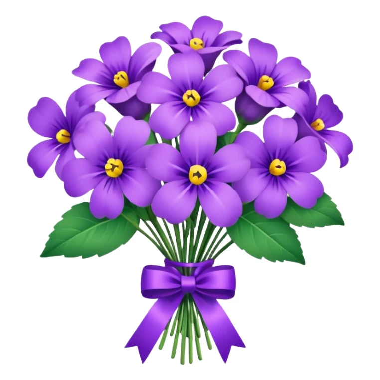 Violet flower bouquet sticker
