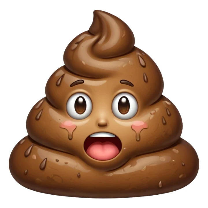 a poop crying sticker