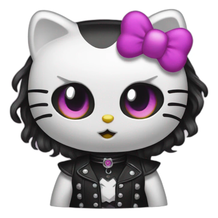 Hello kitty Goth sticker