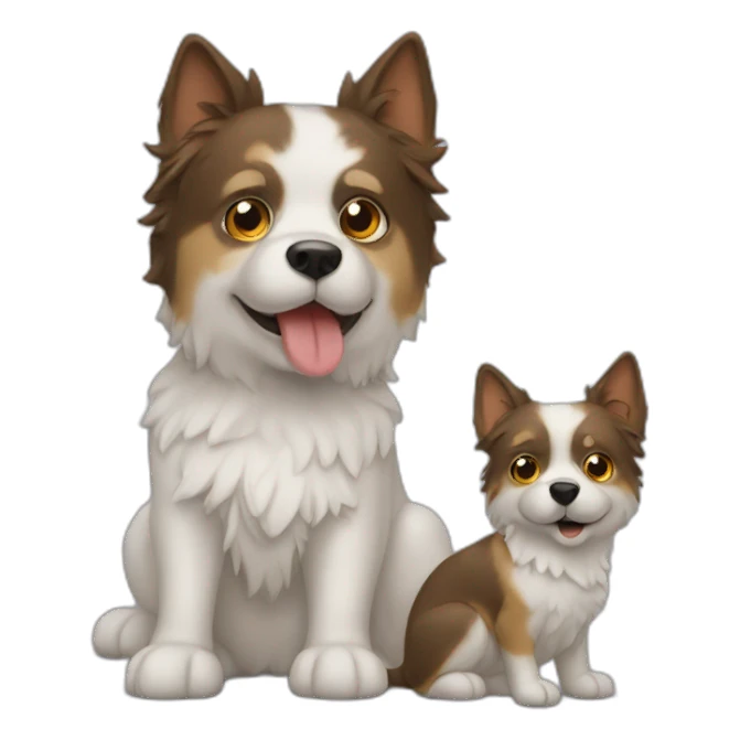 Chat et chien sticker