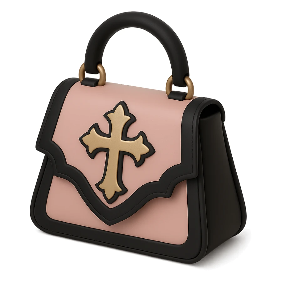 pink and black gothic purse sticker