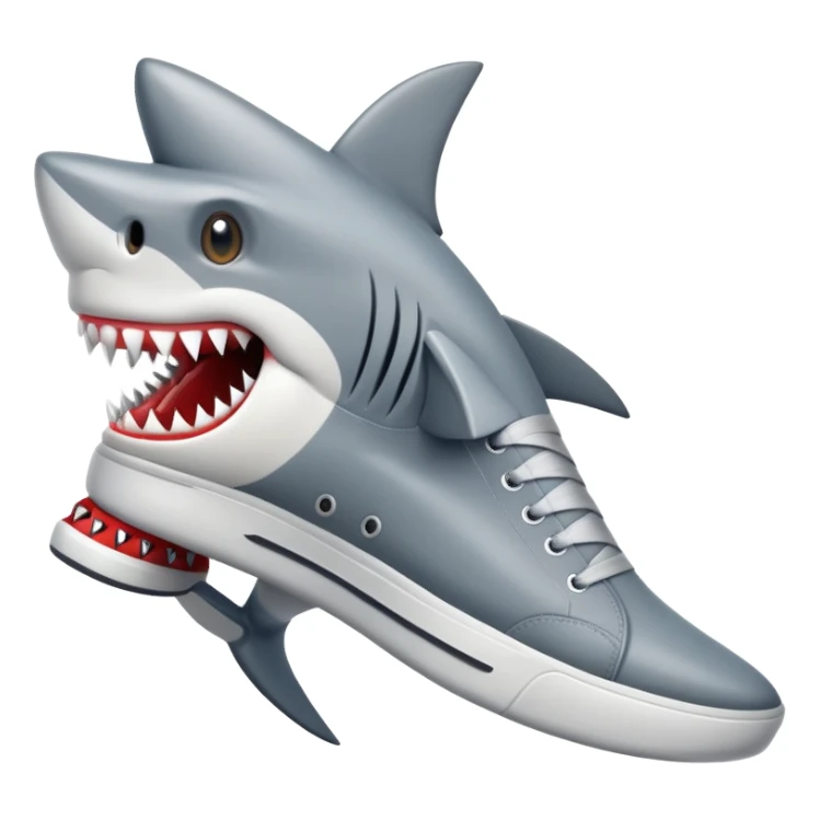 shark wearing shoes sticker