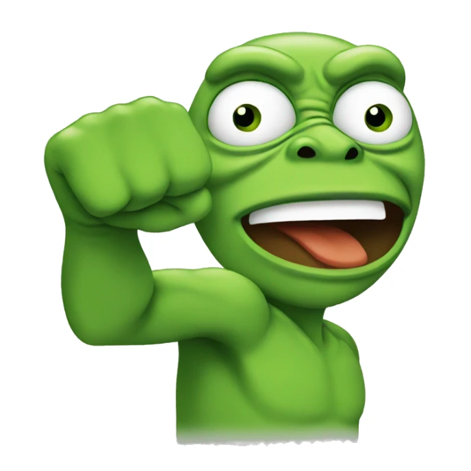 pepe giving a punch sticker